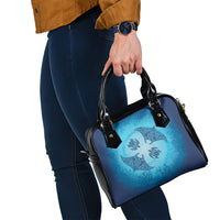 Hawaii Quilt Inspired Collection Aloha Sea Shoulder Handbag Manta Ray and Turtles
