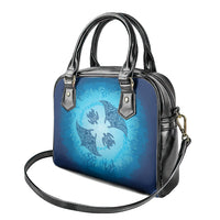 Hawaii Quilt Inspired Collection Aloha Sea Shoulder Handbag Manta Ray and Turtles
