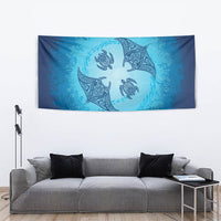 Hawaii Quilt Inspired Collection Aloha Sea Tapestry Manta Ray and Turtles