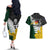 Personalised New Zealand Vs South Africa Rugby Couples Matching Off The Shoulder Long Sleeve Dress and Hawaiian Shirt Rivals - Tribal Style LT7 - Polynesian Pride