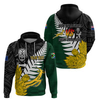 Personalised New Zealand Vs South Africa Rugby Hoodie Rivals - Tribal Style LT7 - Polynesian Pride