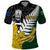 Personalised New Zealand Vs South Africa Rugby Polo Shirt Rivals - Tribal Style LT7 Black Green - Polynesian Pride
