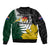 Personalised New Zealand Vs South Africa Rugby Sleeve Zip Bomber Jacket Rivals - Tribal Style LT7 - Polynesian Pride