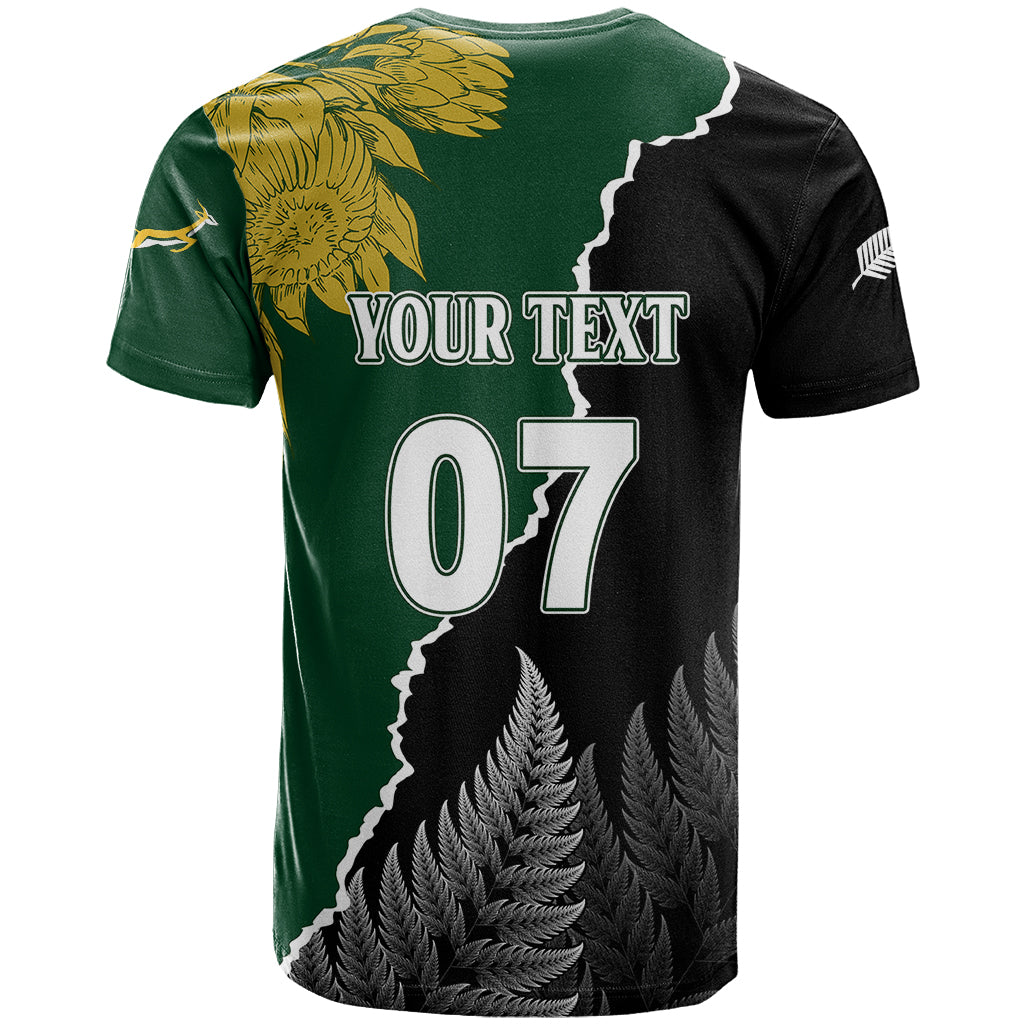 Personalised New Zealand Vs South Africa Rugby T Shirt Rivals Dynamics LT7 - Polynesian Pride