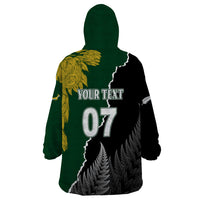 Personalised New Zealand Vs South Africa Rugby Wearable Blanket Hoodie Rivals Dynamics LT7 - Polynesian Pride