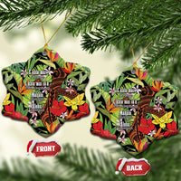 Mahalo Hawaii Ho'oponopono Pule Ceramic Ornament Polynesian Pattern Cross