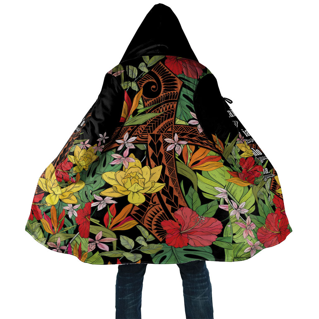 Mahalo Hawaii Ho'oponopono Pule Cloak Polynesian Pattern Cross