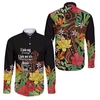 Mahalo Hawaii Ho'oponopono Pule Family Matching Summer Maxi Dress and Hawaiian Shirt Polynesian Pattern Cross