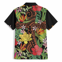 Mahalo Hawaii Ho'oponopono Pule Hawaiian Shirt Polynesian Pattern Cross