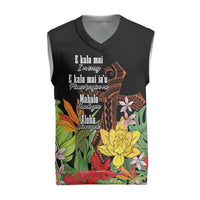 Mahalo Hawaii Ho'oponopono Pule Christmas Knitted V-Neck Vest Polynesian Pattern Cross