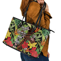 Mahalo Hawaii Ho'oponopono Pule Leather Tote Bag Polynesian Pattern Cross