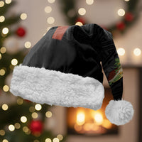 Hawaii ⁠Ka Pule a ka Haku Memorial Christmas Santa Hat Flower Lei Cross - Black