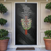 Hawaii ⁠Ka Pule a ka Haku Memorial Door Cover Flower Lei Cross - Black