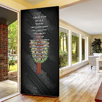 Hawaii ⁠Ka Pule a ka Haku Memorial Door Cover Flower Lei Cross - Black