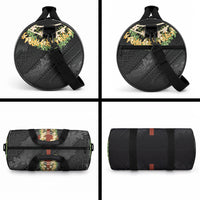 Hawaii ⁠Ka Pule a ka Haku Memorial Duffle Bag Flower Lei Cross - Black