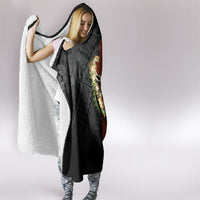 Hawaii ⁠Ka Pule a ka Haku Memorial Hooded Blanket Flower Lei Cross - Black