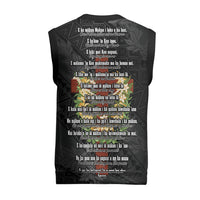 Hawaii ⁠Ka Pule a ka Haku Memorial Christmas Knitted V-Neck Vest Flower Lei Cross - Black
