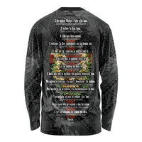Hawaii ⁠Ka Pule a ka Haku Memorial Long Sleeve Shirt Flower Lei Cross - Black