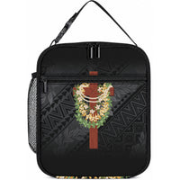 Hawaii ⁠Ka Pule a ka Haku Memorial Lunch Bag Flower Lei Cross - Black