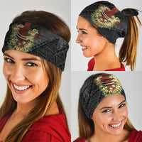 Hawaii ⁠Ka Pule a ka Haku Memorial Neck Gaiter Flower Lei Cross - Black