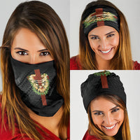 Hawaii ⁠Ka Pule a ka Haku Memorial Neck Gaiter Flower Lei Cross - Black
