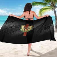 Hawaii ⁠Ka Pule a ka Haku Memorial Sarong Flower Lei Cross - Black