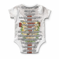 Hawaii ⁠Ka Pule a ka Haku Memorial Baby Onesie Flower Lei Cross - Ivory White