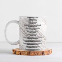 Hawaii ⁠Ka Pule a ka Haku Memorial Ceramic Mug Flower Lei Cross - Ivory White