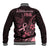 Polynesian Baseball Jacket Breast Cancer RIbbon Butterfly Mix Plumeria Curves Pink LT7 - Polynesian Pride