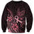 Polynesian Sweatshirt Breast Cancer RIbbon Butterfly Mix Plumeria Curves Pink LT7 Unisex Black Pink - Polynesian Pride