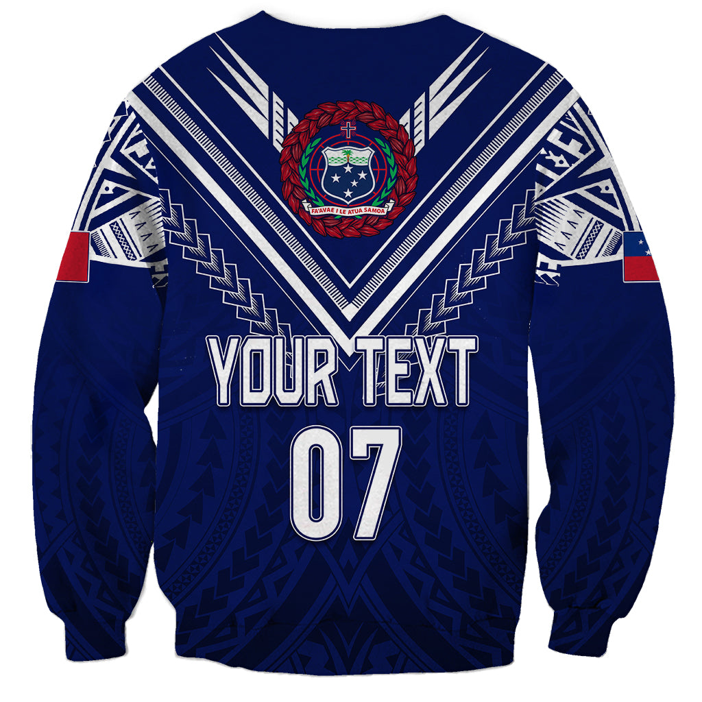 Personalised Samoa Rugby Sweatshirt World Cup 2023 Siamupini Siva Tau LT7 - Polynesian Pride