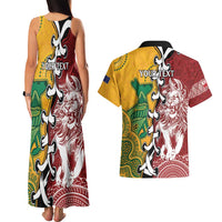 Mate Ma'a Tonga Vs Australia Rugby Personalized Couples Matching Tank Maxi Dress and Hawaiian Shirt Special Mascots