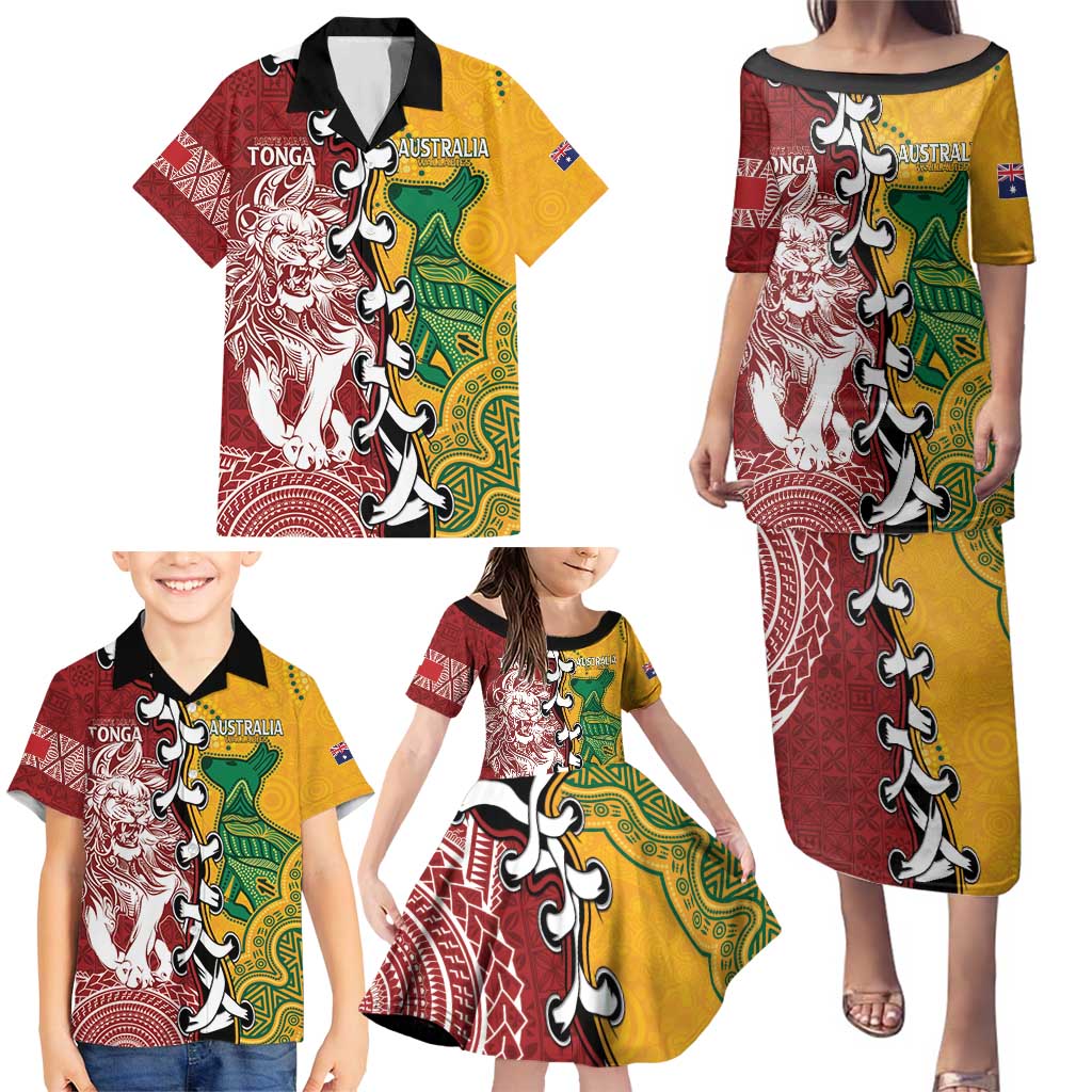 Mate Ma'a Tonga Vs Australia Rugby Personalized Family Matching Puletasi and Hawaiian Shirt Special Mascots
