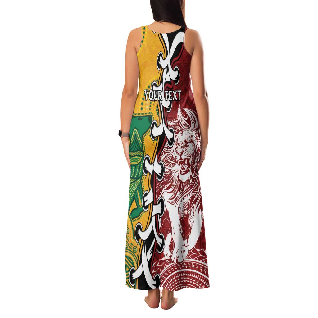 Mate Ma'a Tonga Vs Australia Rugby Personalized Family Matching Tank Maxi Dress and Hawaiian Shirt Special Mascots