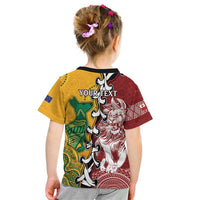 Mate Ma'a Tonga Vs Australia Rugby Personalized Kid T Shirt Special Mascots