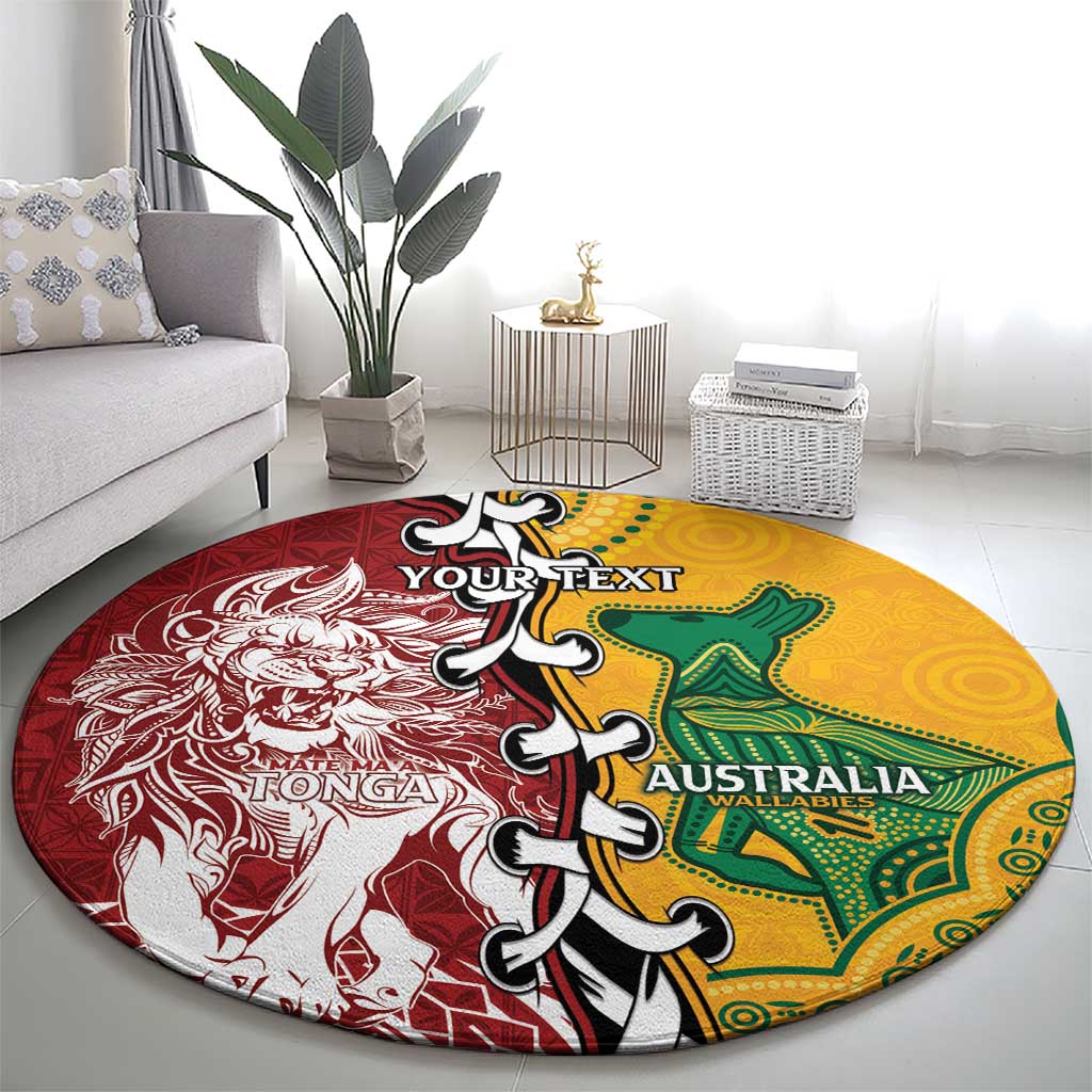 Mate Ma'a Tonga Vs Australia Rugby Personalized Round Carpet Special Mascots