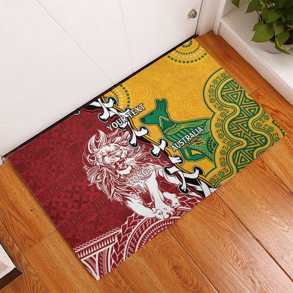 Mate Ma'a Tonga Vs Australia Rugby Personalized Rubber Doormat Special Mascots