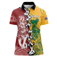 Mate Ma'a Tonga Vs Australia Rugby Personalized Women Polo Shirt Special Mascots