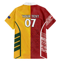 Australia - Tonga Rugby Custom Family Matching Off The Shoulder Long Sleeve Dress and Hawaiian Shirt Minimalist Dynamic LT7 - Polynesian Pride