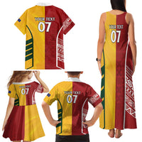 Australia - Tonga Rugby Custom Family Matching Tank Maxi Dress and Hawaiian Shirt Minimalist Dynamic