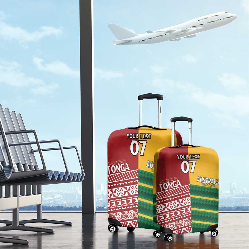 Australia - Tonga Rugby Custom Luggage Cover Minimalist Dynamic