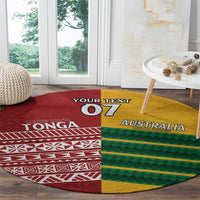 Australia - Tonga Rugby Custom Round Carpet Minimalist Dynamic LT7 - Polynesian Pride