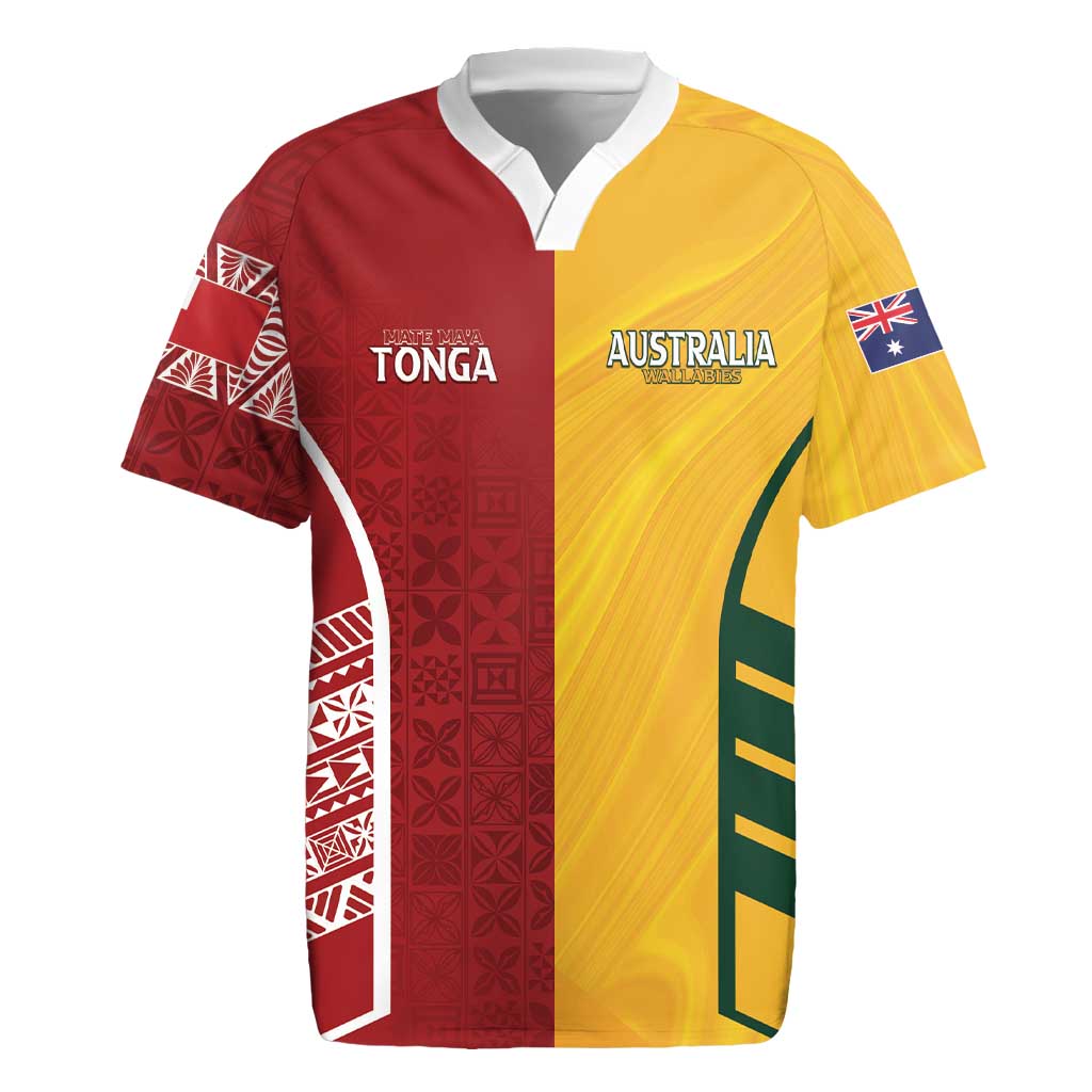 Australia - Tonga Rugby Custom Rugby Jersey Minimalist Dynamic