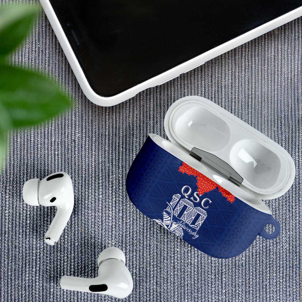 Queen Salote College 100 Years Anniversary AirPods Case Tonga QSC Royal Blue - Polynesian Pride