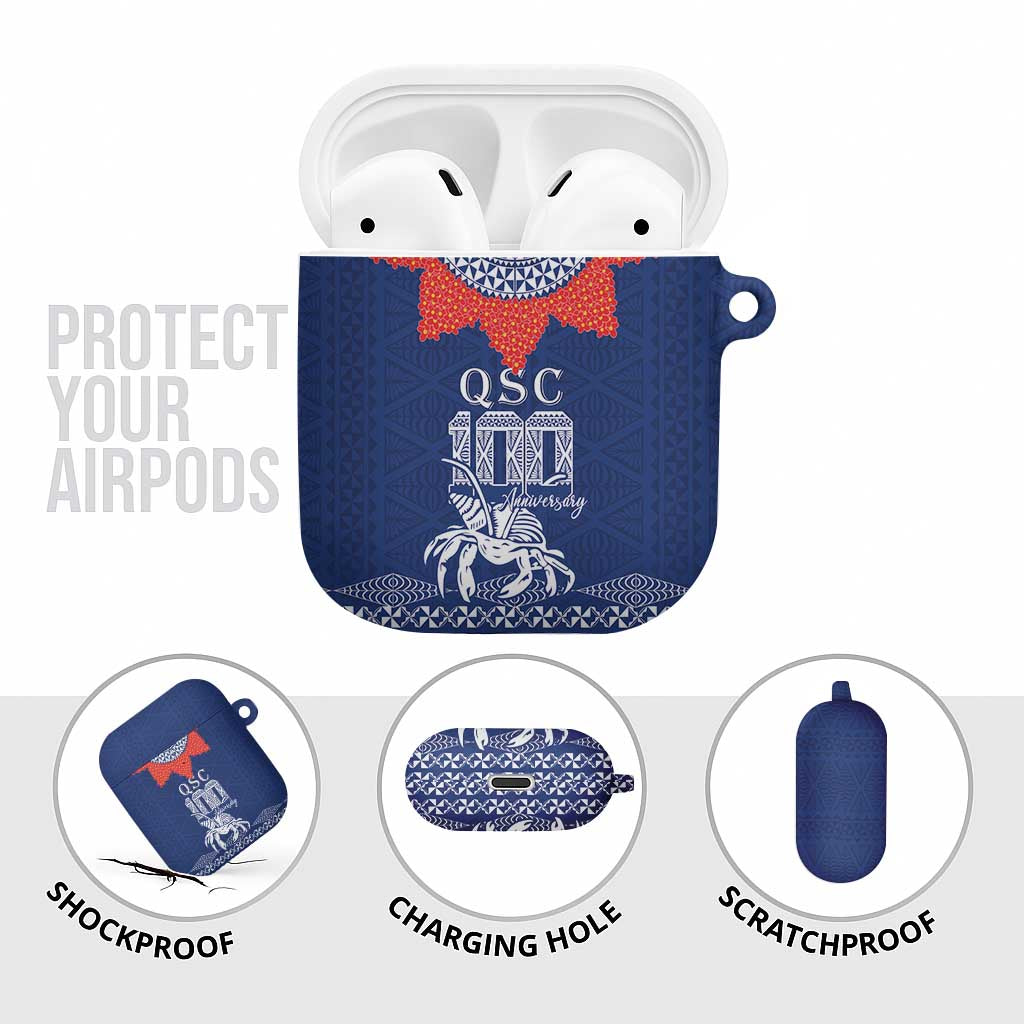 Queen Salote College 100 Years Anniversary AirPods Case Tonga QSC Royal Blue - Polynesian Pride