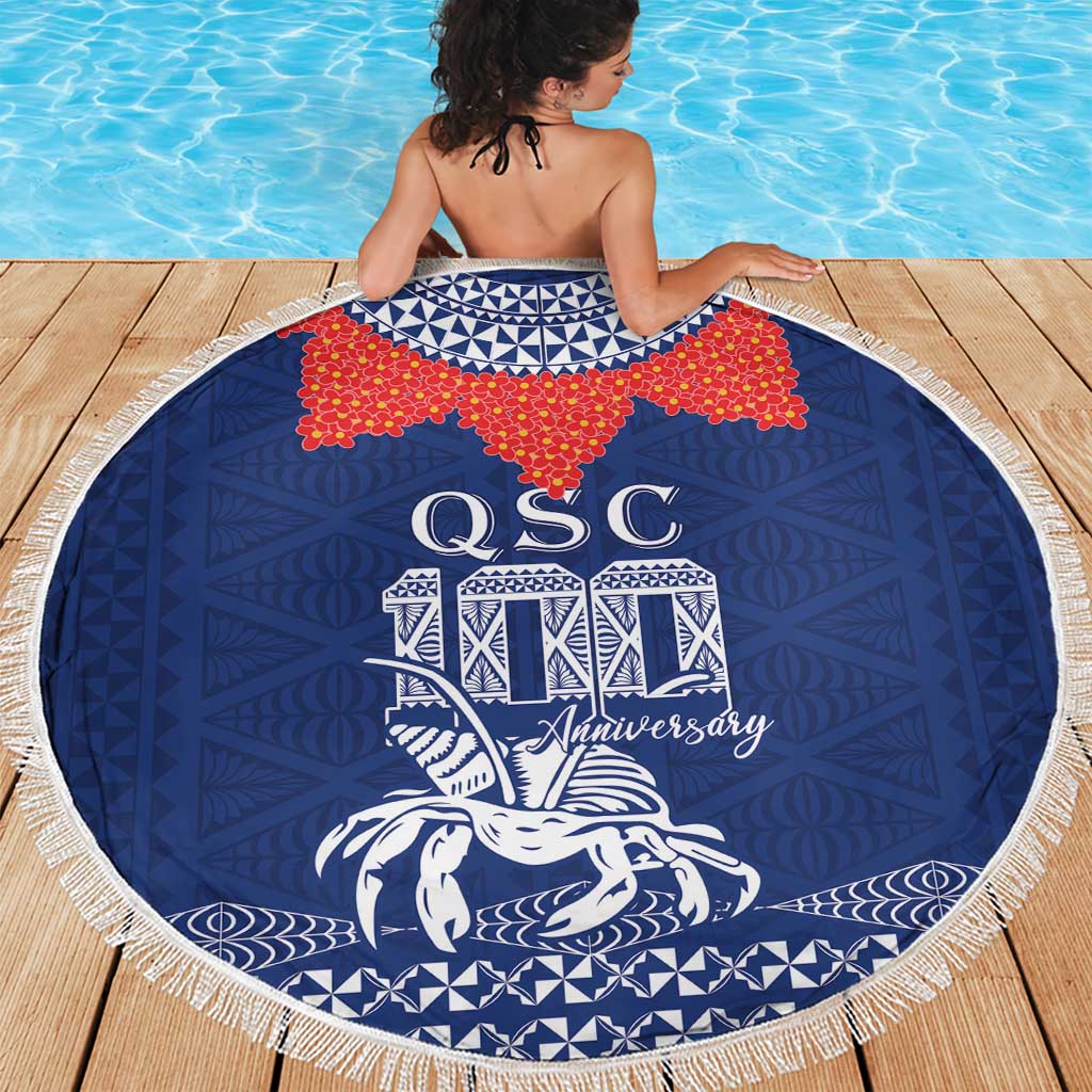 Queen Salote College 100 Years Anniversary Beach Blanket Tonga QSC Royal Blue - Polynesian Pride