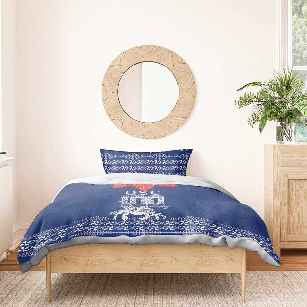 Queen Salote College 100 Years Anniversary Bedding Set Tonga QSC Royal Blue - Polynesian Pride