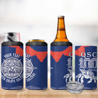 Queen Salote College 100 Years Anniversary Personalized 4 in 1 Can Cooler Tumbler Tonga QSC Royal Blue - Polynesian Pride