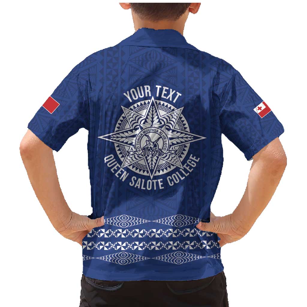 Queen Salote College 100 Years Anniversary Personalized Family Matching Mermaid Dress and Hawaiian Shirt Tonga QSC Royal Blue - Polynesian Pride