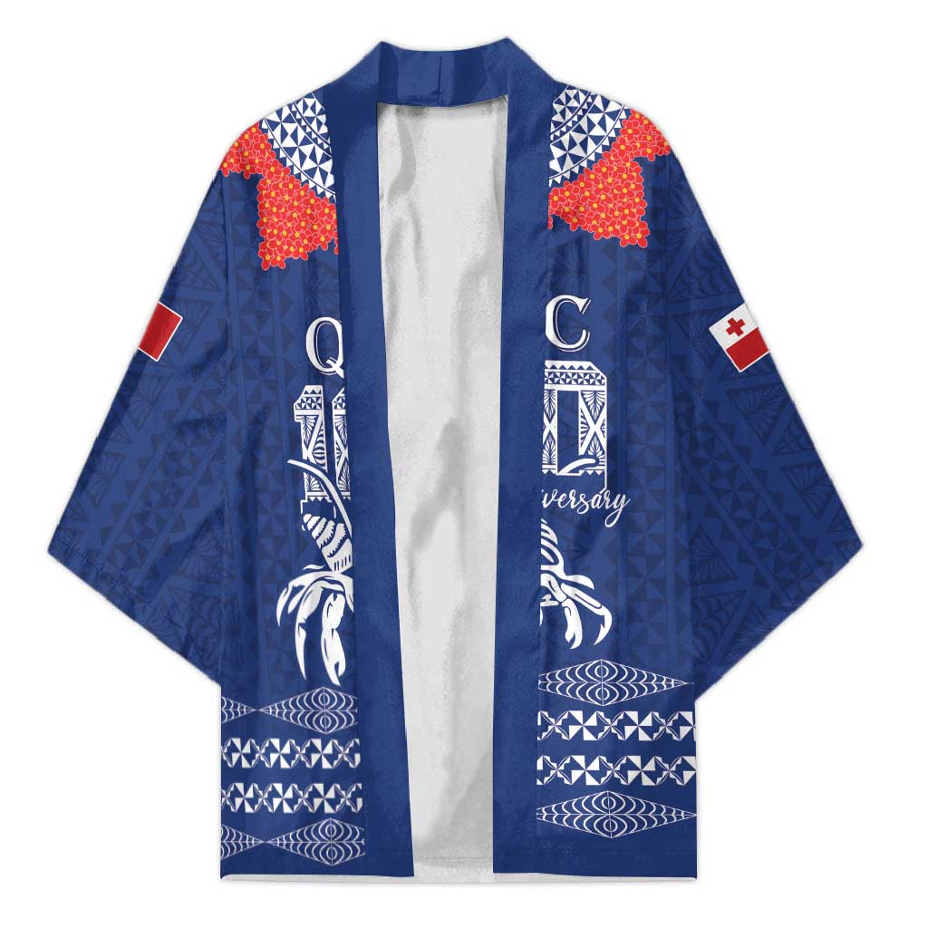 Queen Salote College 100 Years Anniversary Personalized Kimono Tonga QSC Royal Blue - Polynesian Pride